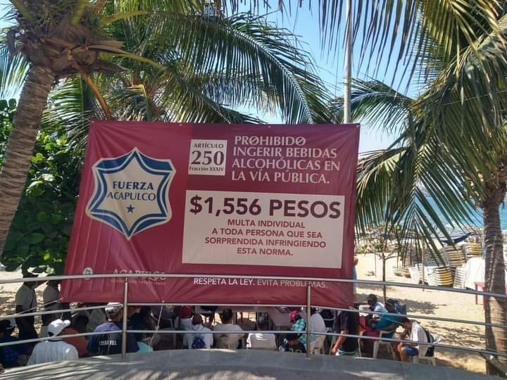 multas en acapulco por beber alcohol