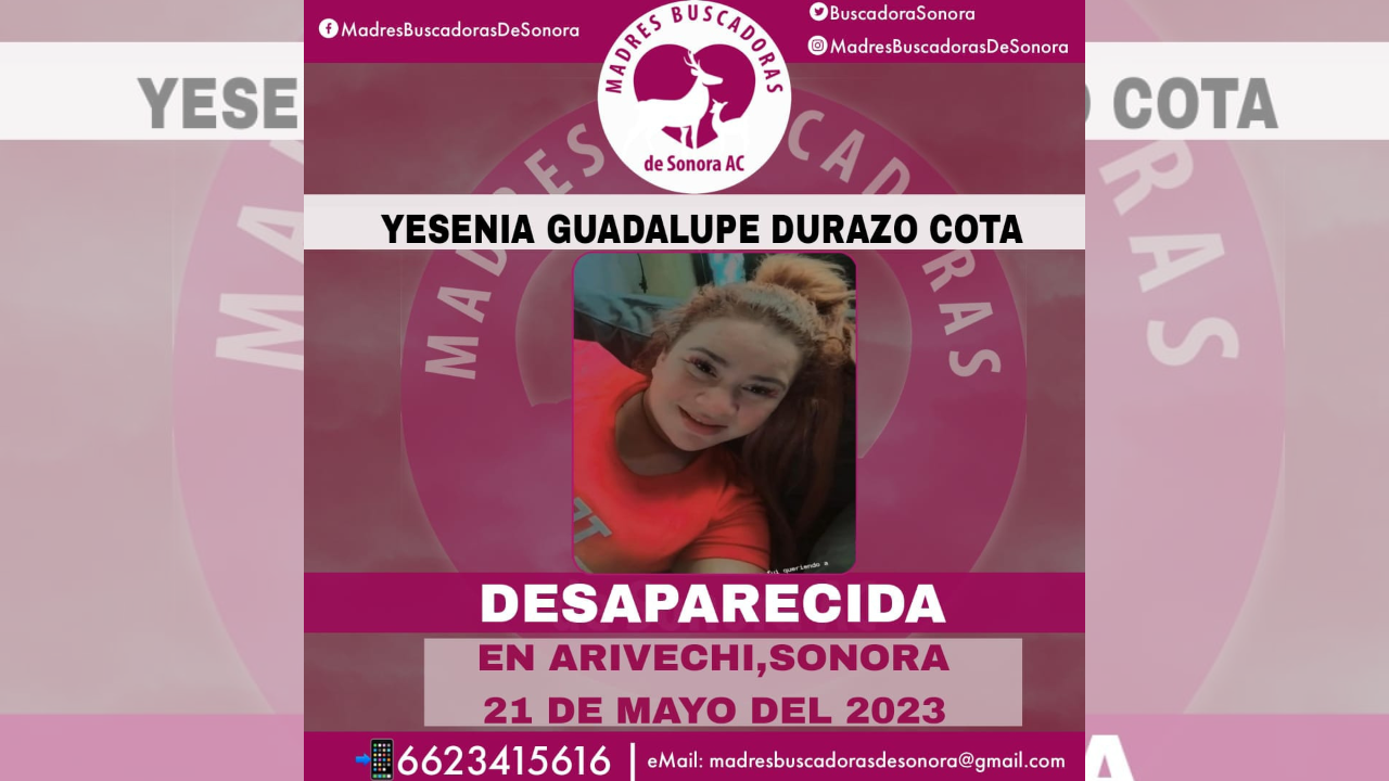 yesenia durazo cota desaparecida