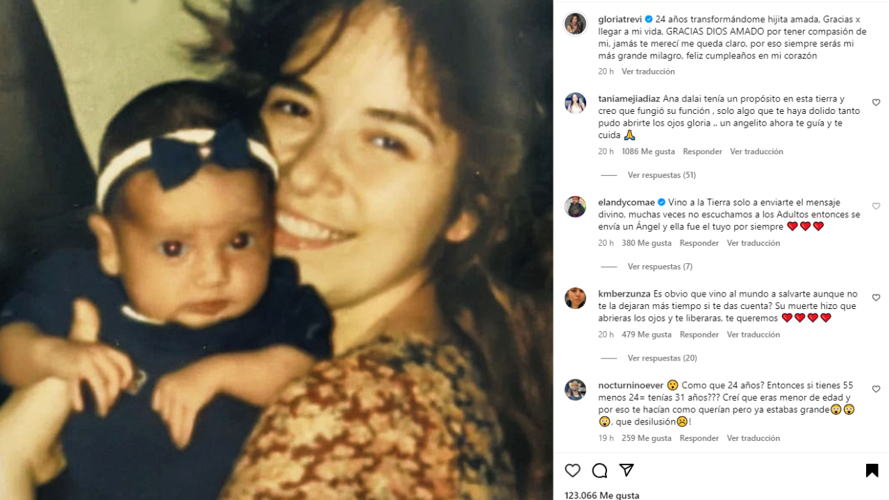 mensaje de gloria trevi a su hija