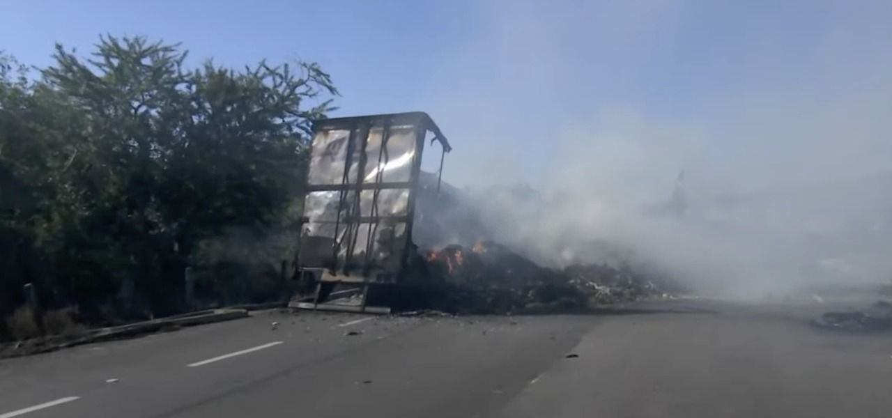 Queman tráileres por detención de Ovidio Guzmán López