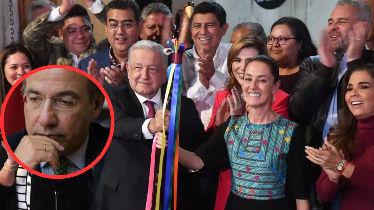 Felipe Calderón se burla del "bastón de mando", así responde AMLO