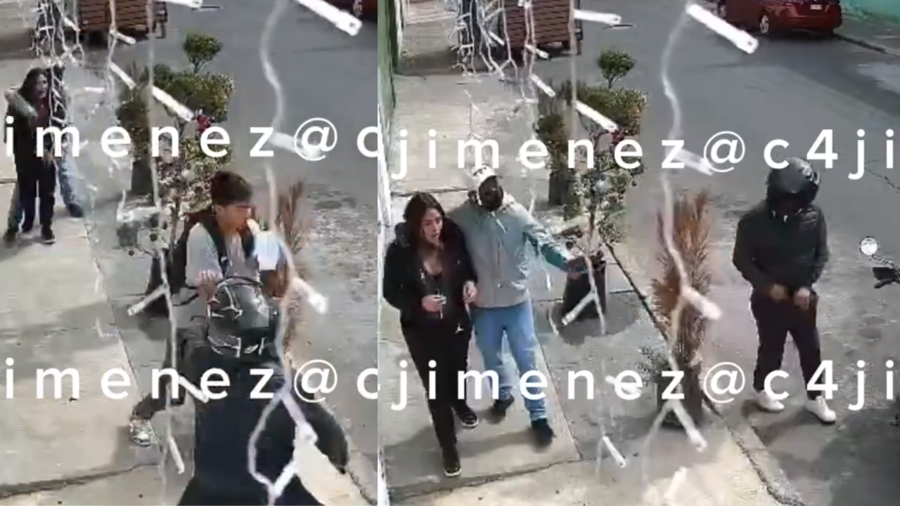 ladron regaña a joven 