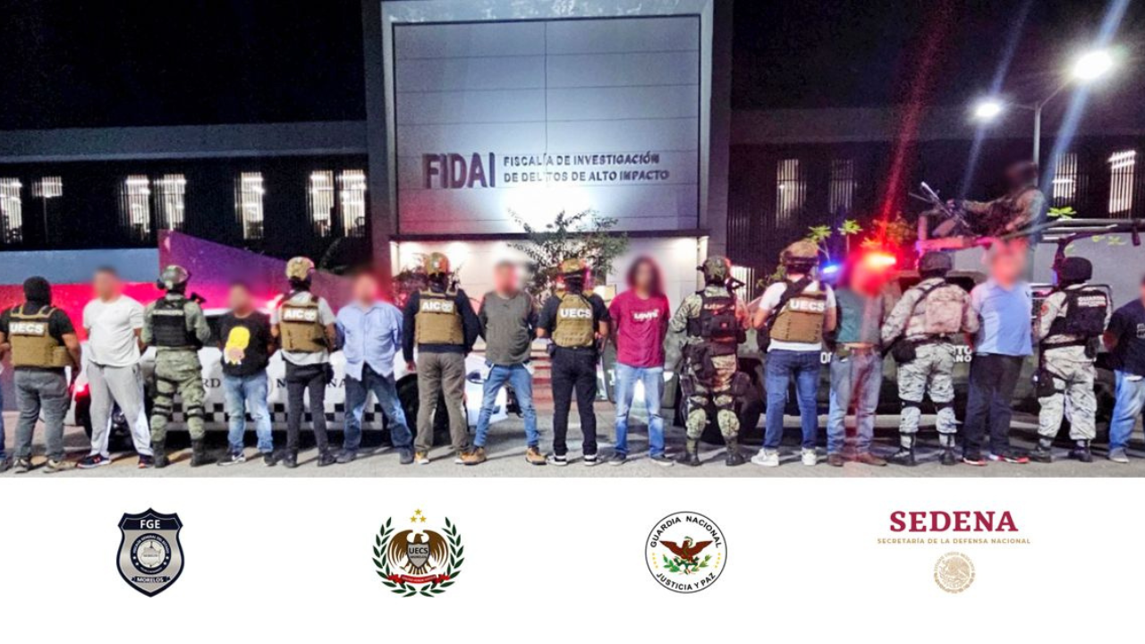 En Morelos, detienen a banda delictiva que operaba en Guerrero