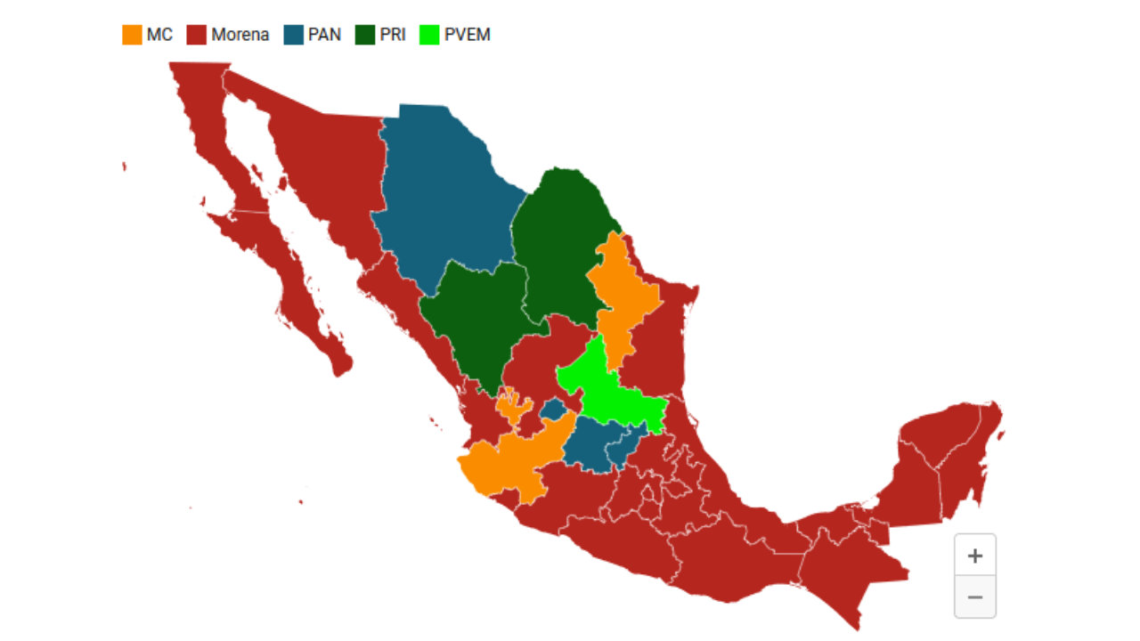 Transformación del mapa político en las elecciones mexicanas de 2024