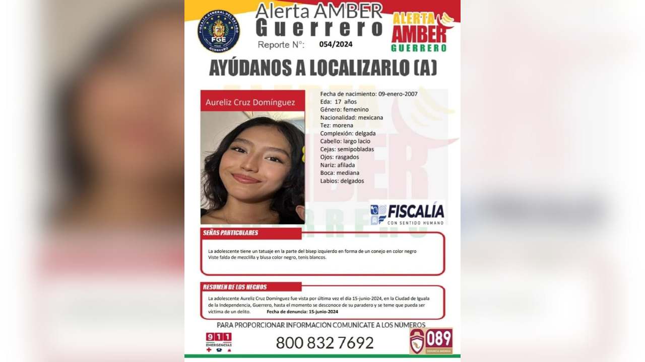 reportan desaparicion de adolescente en iguala guerrero 17 años