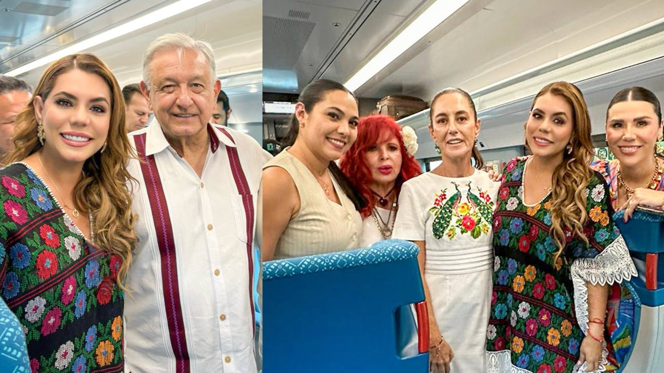 Gobernadora De Guerrero Acompaña A López Obrador Y Claudia Sheinbaum En Tren Maya